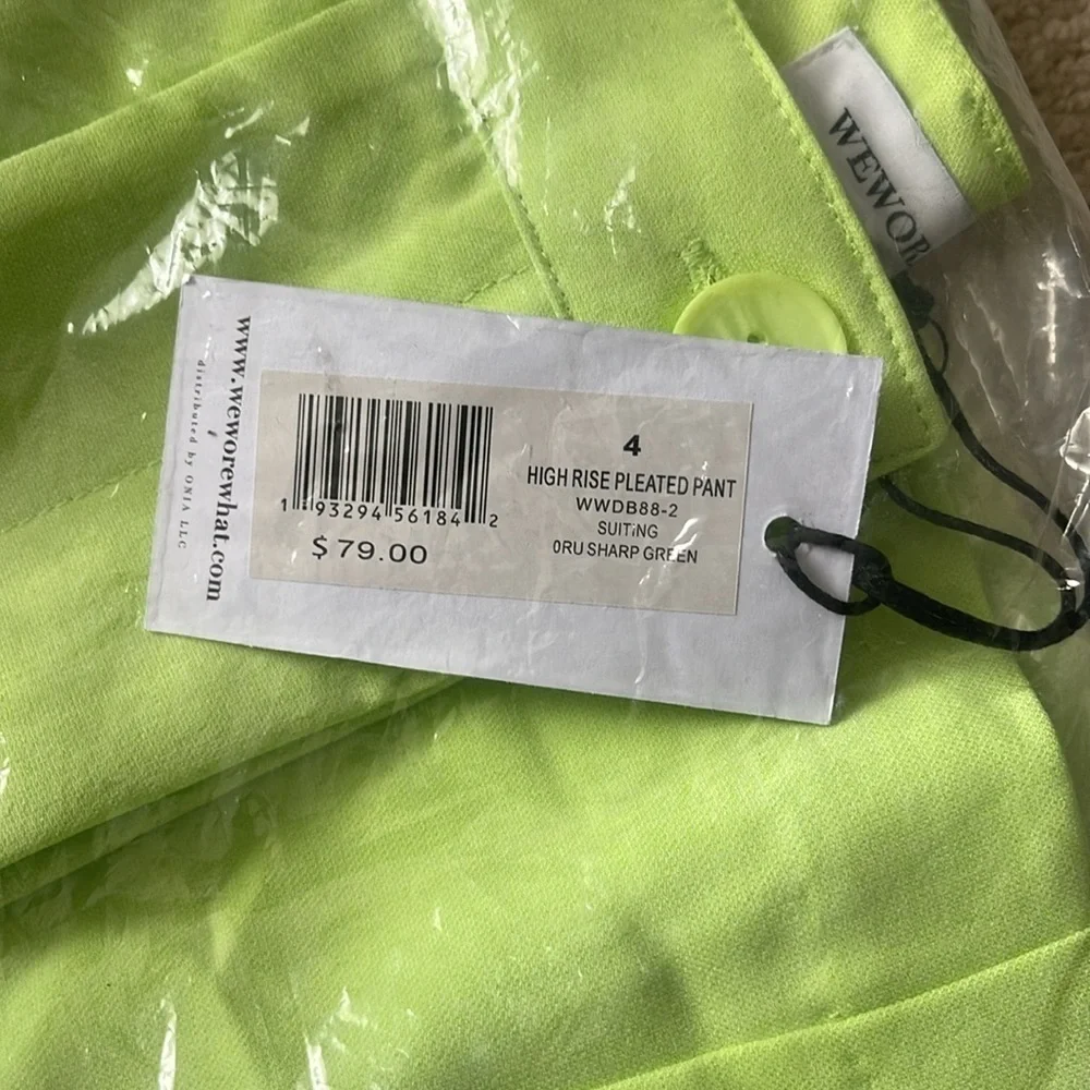 0307 - WEWOREWHAT High Rise Pleated Pant size 4 $79 - Picture 7 of 7